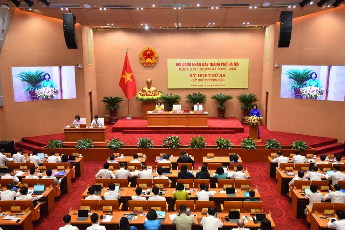 Quang cảnh phiên khai mạc kỳ họp. Ảnh: Thành Thái