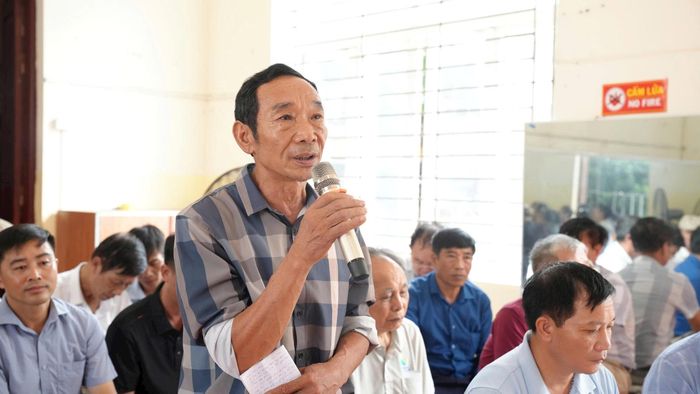 Cử tri phát biểu. Ảnh: PT
