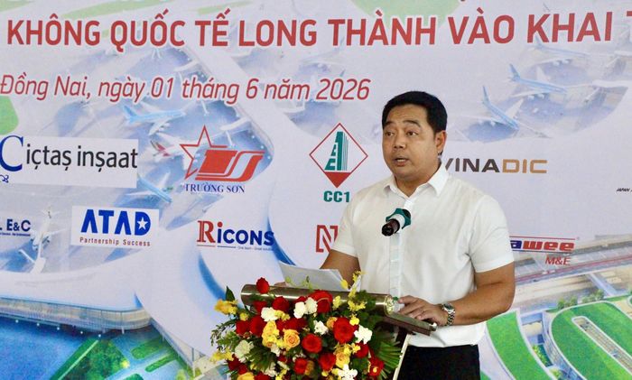 Ông Nguyễn Đức Hùng, Quyền Tổng giám đốc ACV phát động 180 ngày tăng tốc đưa sân bay Long Thành về đích. Ảnh: Minh Tuệ
