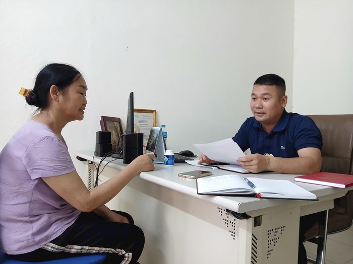 Mô hình trực hành chính tại thôn Đại Áng, xã Ngọc Hồi được nhân dân hài lòng, đánh giá cao. Ảnh: Hoàng Quyết