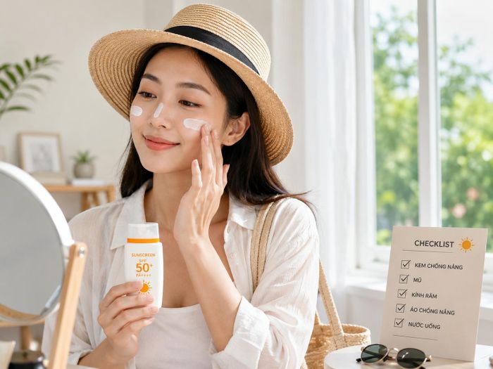 Nên sử dụng kem chống nắng hằng ngày để hạn chế sạm da, nám da và lão hóa sớm do ánh nắng mặt trời.
