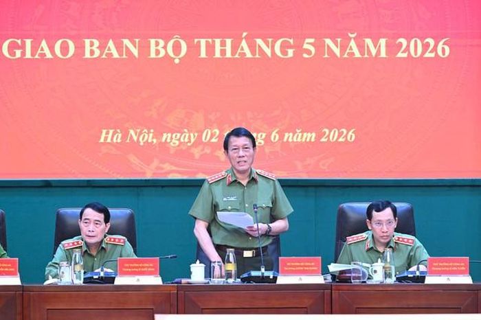 Đại tướng Lương Tam Quang, Bộ trưởng Bộ Công an phát biểu tại hội nghị. Ảnh: BCA.