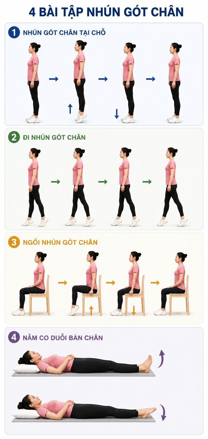4 bài tập nhún gót chân.