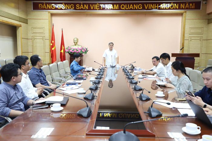 Quang cảnh cuộc họp tại điểm cầu Bộ Y tế.