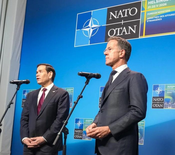  Ngoại trưởng Mỹ Marco Rubio (trái) và Tổng thư ký NATO Mark Rutte. Ảnh: X 