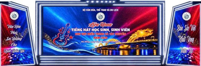 Liên hoan Tiếng hát học sinh, sinh viên khu vực miền Trung và Tây Nguyên năm 2026 với chủ đề “Bản sắc Việt - Khát vọng vươn xa” sẽ diễn ra vào ngày 5 và 6.6 tại Đại học Duy Tân