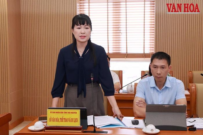 Lãnh đạo Sở VHTTDL tỉnh Thái Nguyên phát biểu tại cuộc họp