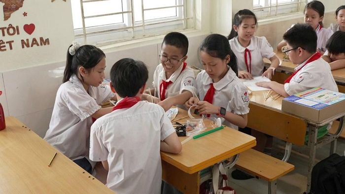 Một tiết dạy học Sở hữu trí tuệ và Đổi mới sáng tạo của học sinh trường Tiểu học Tân Định
