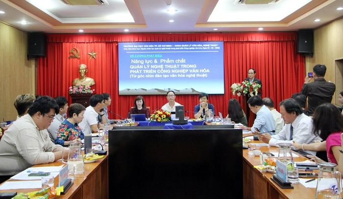 Tọa đàm thu hút sự tham dự của nhiều chuyên gia, nhà quản lý văn hóa - nghệ thuật, đơn vị nghệ thuật, doanh nghiệp, nghệ sĩ, giảng viên và sinh viên