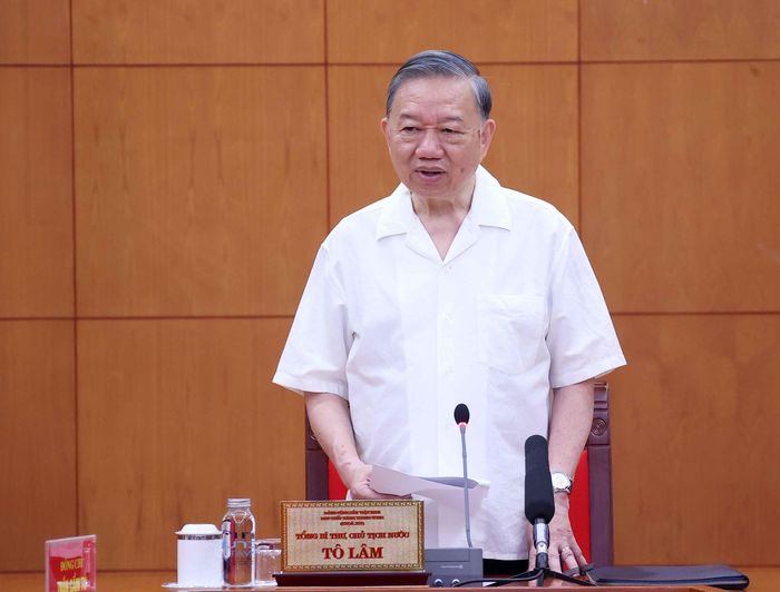 Tổng Bí thư, Chủ tịch nước Tô Lâm phát biểu chỉ đạo. Ảnh: Văn Điệp – TTXVN