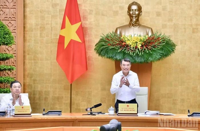 Thủ tướng Chính phủ Lê Minh Hưng chủ trì Phiên họp Chính phủ thường kỳ tháng 5. (Ảnh: THANH GIANG)