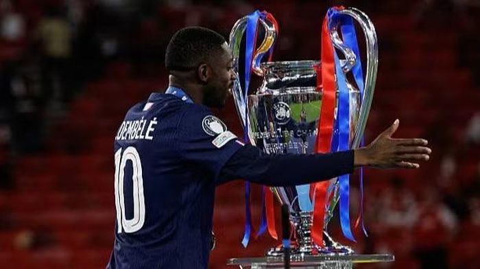 Chức vô địch Champions League cao quý giúp Ousmane Dembele bứt lên ngoạn mục, bỏ lại phía sau người đồng đội cũ. (Ảnh: UEFA)