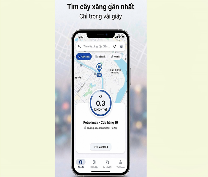  Việc tìm kiếm cây xăng trở nên dễ dàng với ứng dụng "Quanh tôi"