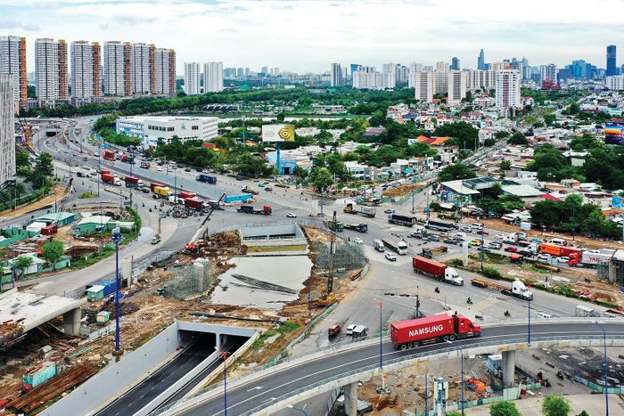 Nút giao An Phú, phường Bình Trưng, TPHCM. ẢNH: HOÀNG HÙNG