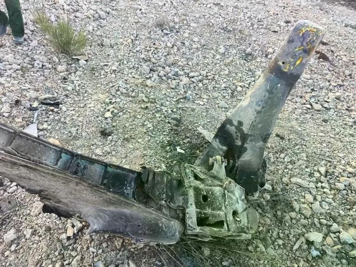Máy bay F-15 của Mỹ bị bắn rơi ở Iran. (Ảnh: Truyền thông Iran)