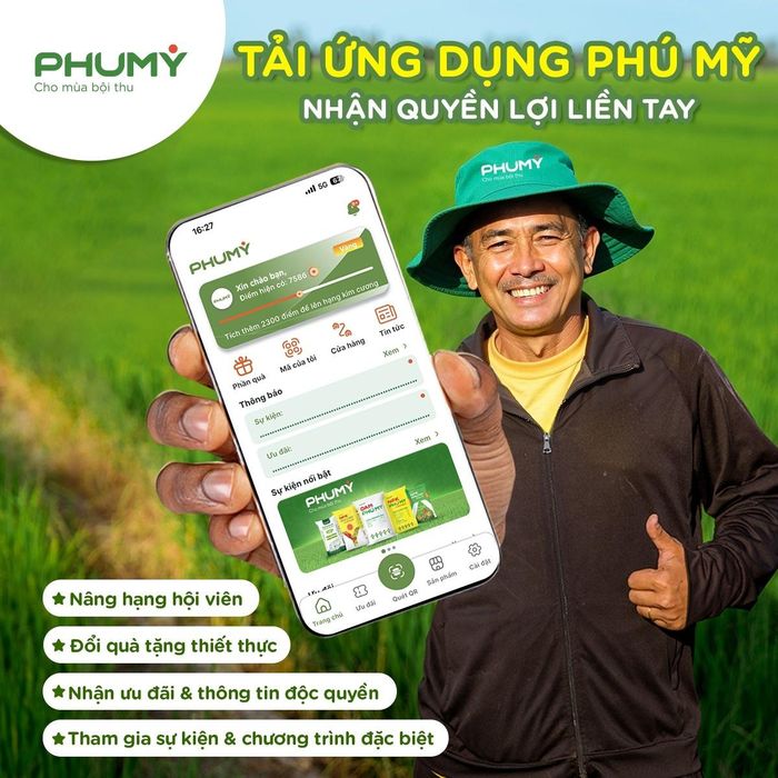 Thông qua app Phú Mỹ Loyalty, PVFCCo - Phú Mỹ kết nối trực tiếp với hàng chục nghìn nhà nông