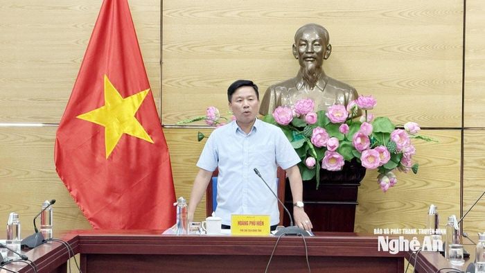 Phó Chủ tịch UBND tỉnh Hoàng Phú Hiền kết luận hội nghị. Ảnh: Trần Lịch