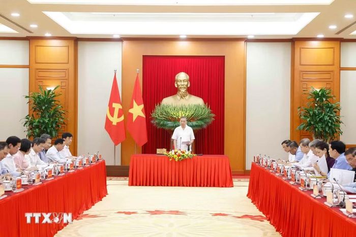 Tổng Bí thư, Chủ tịch nước Tô Lâm phát biểu chỉ đạo. (Ảnh: Thống Nhất/TTXVN)
