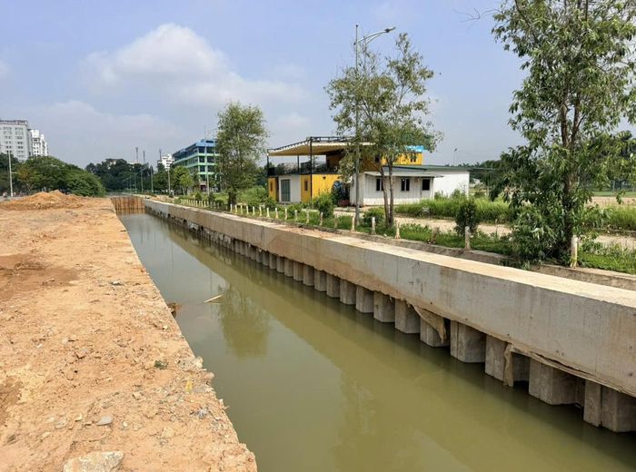 Kênh Thụy Phương đã tham gia vào công tác thoát nước trong đợt mưa tháng 5 vừa qua, dự kiến hoàn thành trước ngày 30/6.