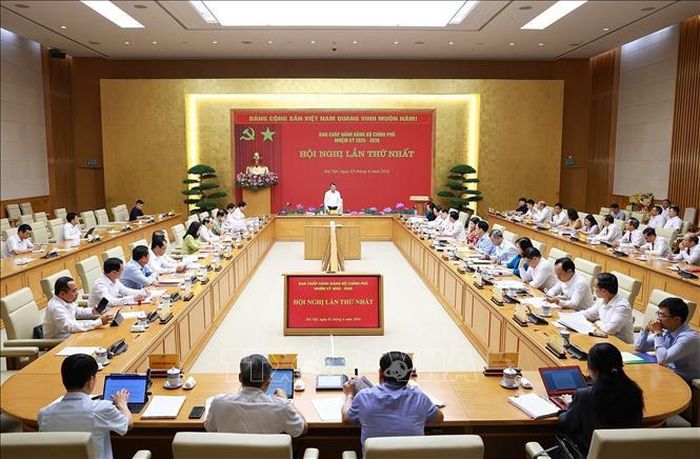 Hội nghị lần thứ nhất BCH Đảng bộ Chính phủ. Ảnh: Dương Giang/TTXVN.