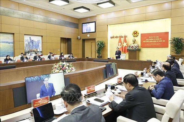 Chủ tịch Quốc hội Trần Thanh Mẫn phát biểu. Ảnh: Doãn Tấn/TTXVN.