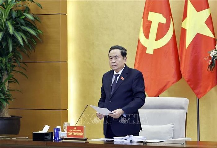 Chủ tịch Quốc hội Trần Thanh Mẫn phát biểu. Ảnh: Doãn Tấn/TTXVN.