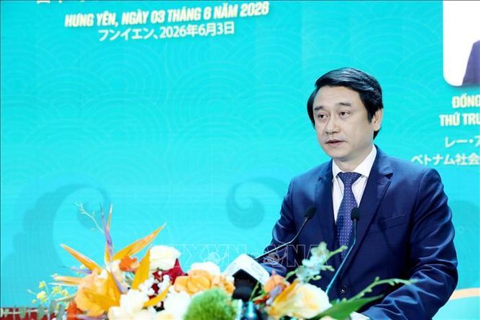 Thứ trưởng Bộ Ngoại giao Lê Anh Tuấn phát biểu. Ảnh: Thế Duyệt/TTXVN