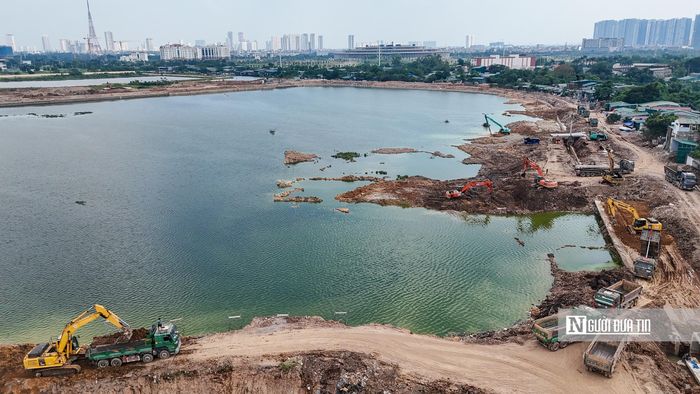 Hồ Phú Đô hiện đã hoàn thành khoảng hơn 95% khối lượng công việc, đang thực hiện công tác hoàn thiện công trình, dự kiến sẽ hoàn thành trước 30/6.