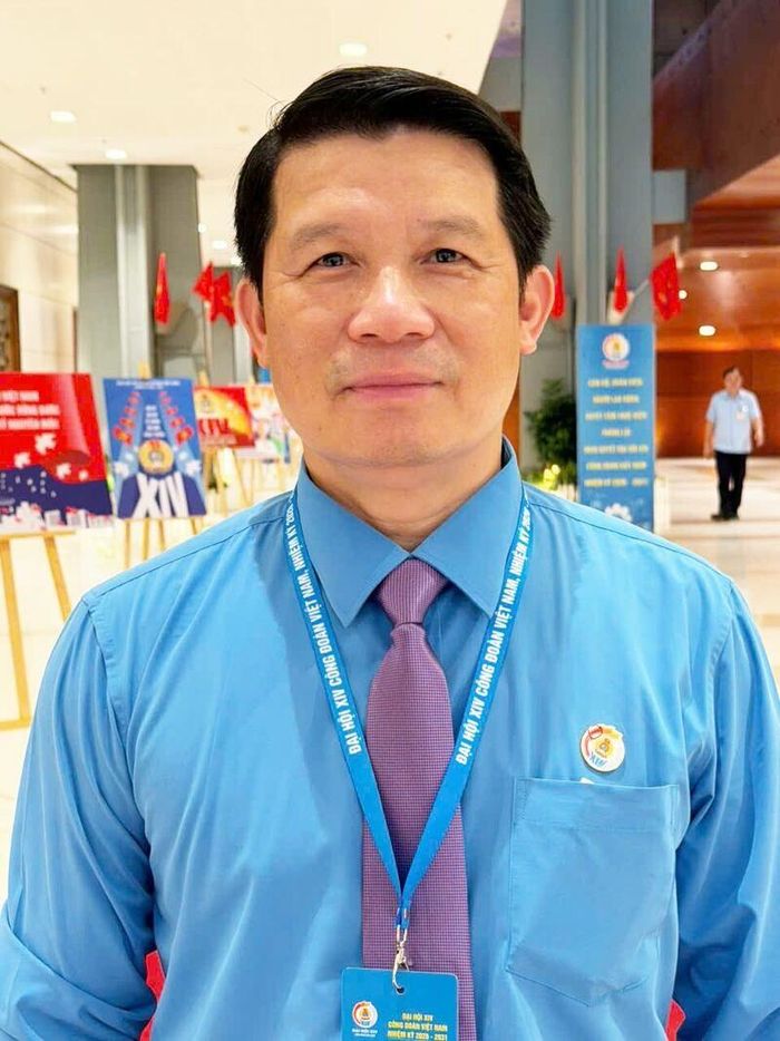 Đồng chí Mai Mạnh Dũng - Chủ tịch Công đoàn Tổng Công ty Máy động lực và Máy nông nghiệp Việt Nam (VEAM). Ảnh: Hà Anh
