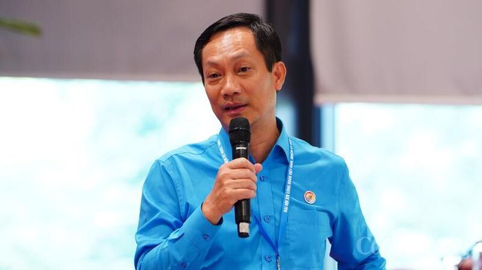 Chủ tịch Công đoàn Công Thương Việt Nam - ông Lê An Hải. Ảnh: Thái Mạnh