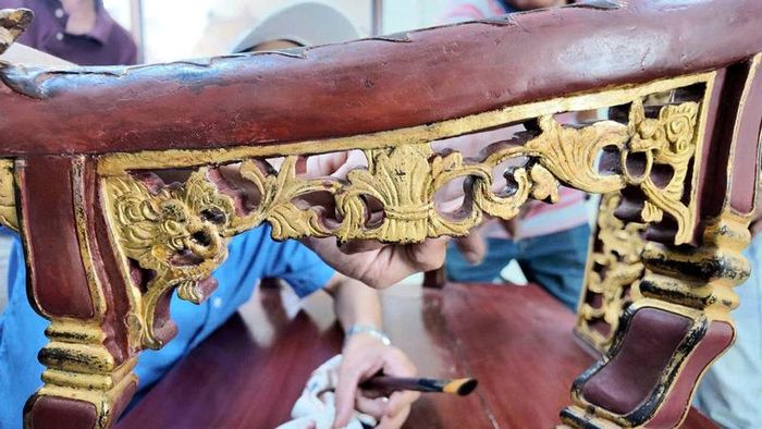 Quá trình phục hồi được giám sát chặt chẽ nhằm bảo đảm yêu cầu khoa học, kỹ thuật và nguyên tắc bảo tồn di sản. Ảnh: L. Chung