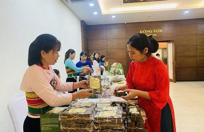 Sản phẩm OCOP 3 sao Bánh gai Thiên Dương tham gia các hội nghị để quảng bá, thúc đẩy tiêu thụ sản phẩm.