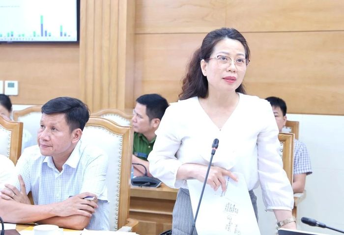 Đại diện lãnh đạo Sở Văn hóa, Thể thao và Du lịch phát biểu tại hội nghị.