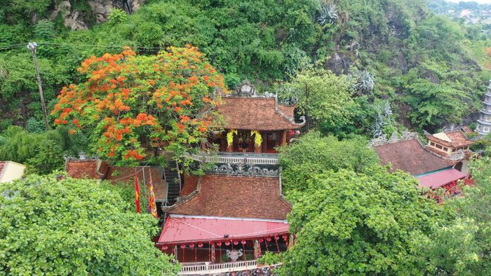 Đền Cây Thị tọa lạc tại dãy núi Chung Chinh thuộc thôn Kim Đề, xã Hà Trung.