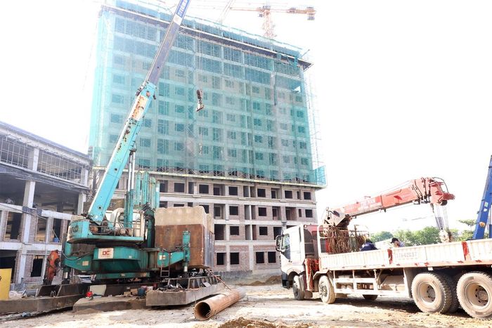 Công trường thi công Tòa nhà CT3B