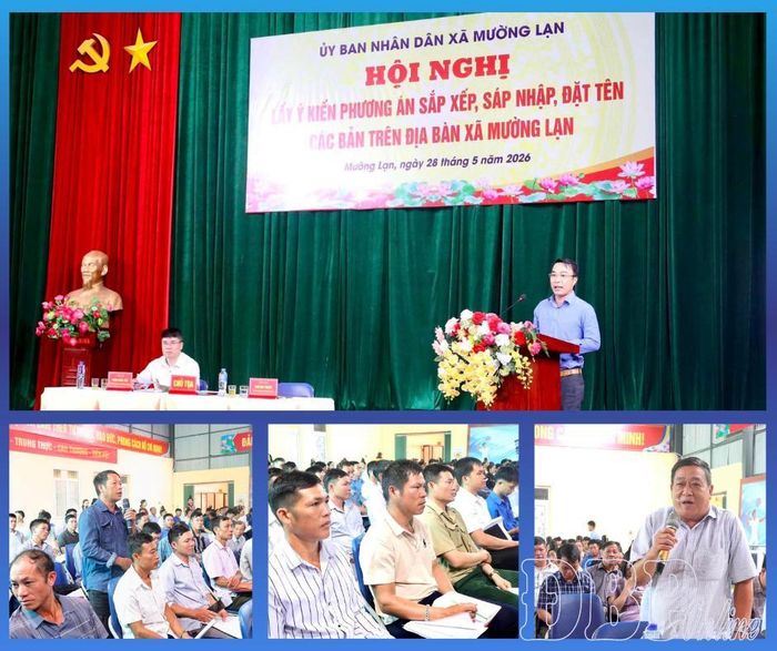 Ngày 28/5/2026, xã Mường Lạn tổ chức họp lấy ý kiến nhân dân về phương án sắp xếp, sáp nhập, đặt tên các bản trên địa bàn.