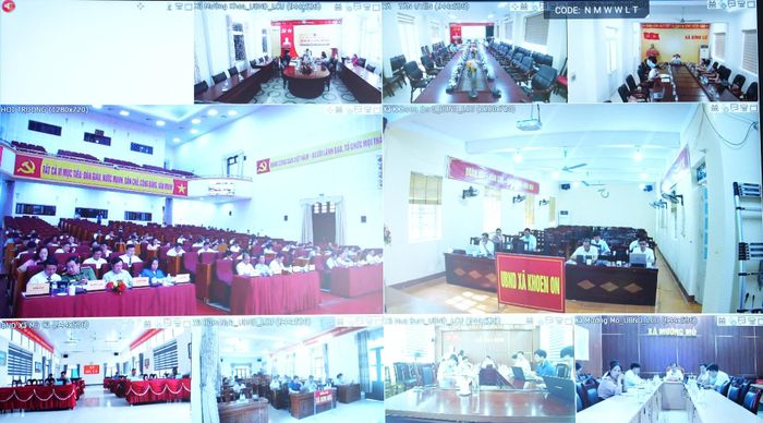 Kỳ họp tổ chức bằng hình thức trực tiếp và trực tuyến đến điểm cầu các xã, phường.