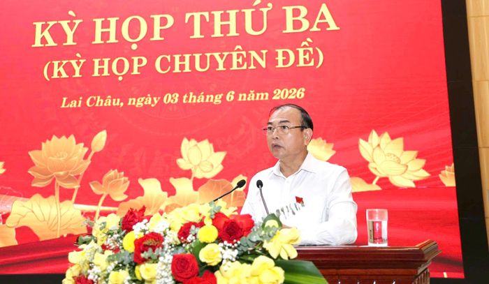 Đồng chí Nguyễn Sỹ Cảnh - Phó Chủ tịch UBND tỉnh trình các tờ trình của UBND tỉnh tại kỳ họp.