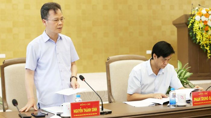Đồng chí Nguyễn Thành Sinh - Phó Chủ tịch UBND tỉnh kết luận cuộc họp.