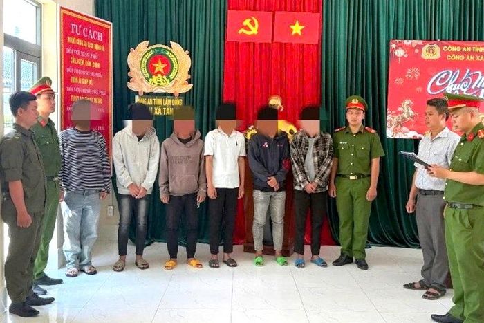 Công an xã Tân Hải xử lý nhóm đối tượng chưa thành niên vi phạm pháp luật