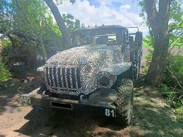 Cũng là phong cách ngụy trang Dazzle nhưng hoa văn kiểu khác.