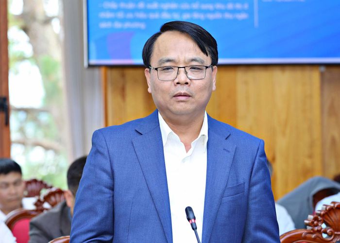 Phó Bí thư Thường trực Tỉnh ủy Lâm Đồng Đặng Hồng Sỹ phát biểu tại buổi làm việc
