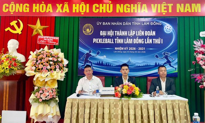 Đoàn Chủ tịch điều hành Đại hội thành lập Liên đoàn Pickleball tỉnh Lâm Đồng lần thứ I, nhiệm kỳ 2026 - 2031
