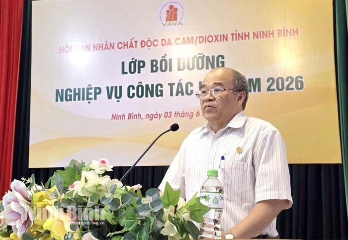 Lãnh đạo Hội Nạn nhân CĐDC/dioxin tỉnh quán triệt các nội dung tại lớp bồi dưỡng.