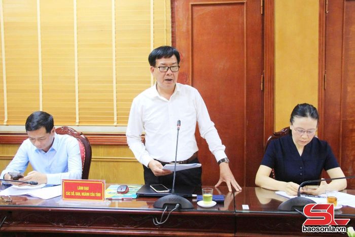 Lãnh đạo Sở Văn hóa, Thể thao và Du lịch phát biểu thảo luận.