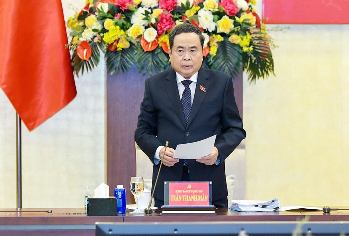 Bí thư Đảng ủy Quốc hội, Chủ tịch Quốc hội Trần Thanh Mẫn phát biểu
