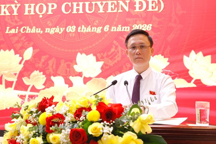 Trưởng Ban Kinh tế - Ngân sách HĐND tỉnh Dương Quốc Hoàn trình bày tờ trình