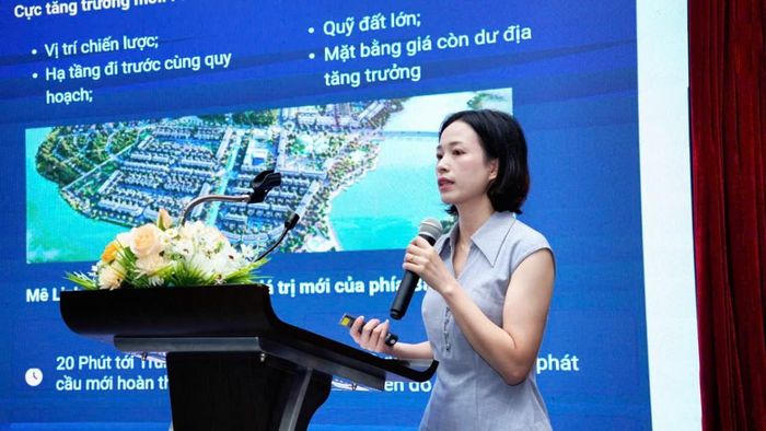 Bà Phạm Thị Miền - Phó Viện trưởng VARS IRE phát biểu tại hội thảo.