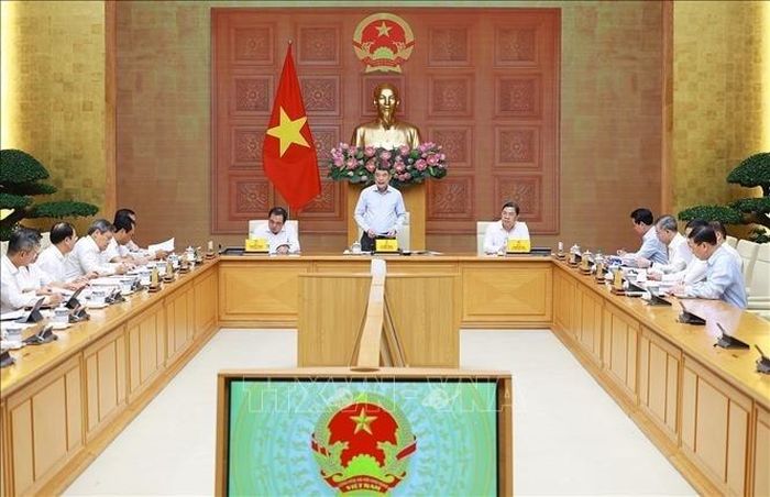 Quang cảnh cuộc họp về nhà ở cho thuê trên địa bàn thành phố Hà Nội. Ảnh: Dương Giang/TTXVN.