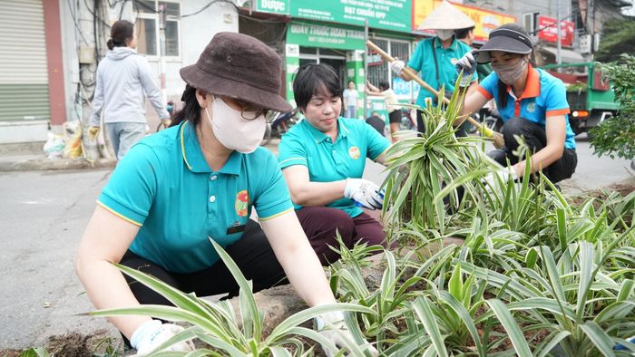 Công tác chỉnh trang đô thị cũng được xã Hoài Đức chú trọng. Ảnh: ĐH